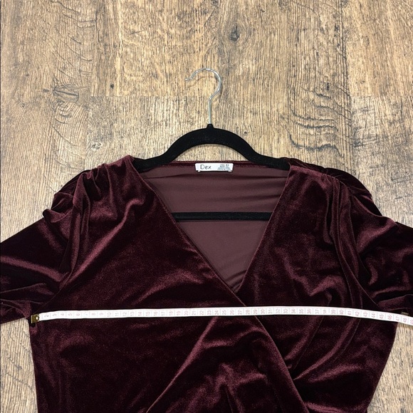 Dex Burgundy Velvet Top - Picture 10 of 11